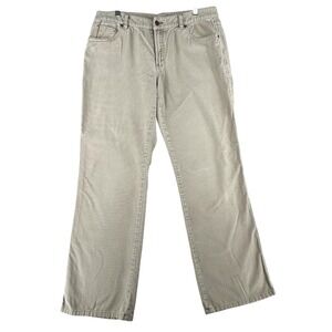 Sigrid Olsen Innovator 07 Corduroy High‎ Rise Pants Beige Womens Size 12 W35x32L